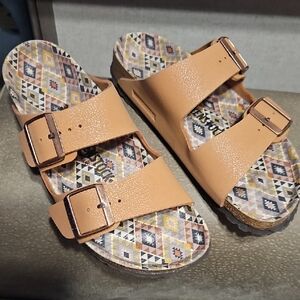 Arizona Vegan Birko-Flor Nubuck Brown/Pecan Womens 7/38